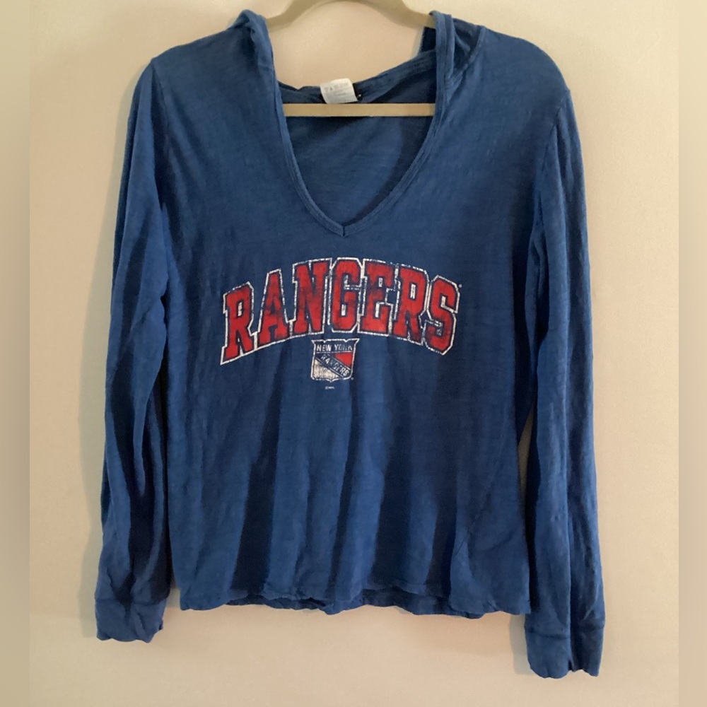 5th and Ocean New York Rangers hooded top